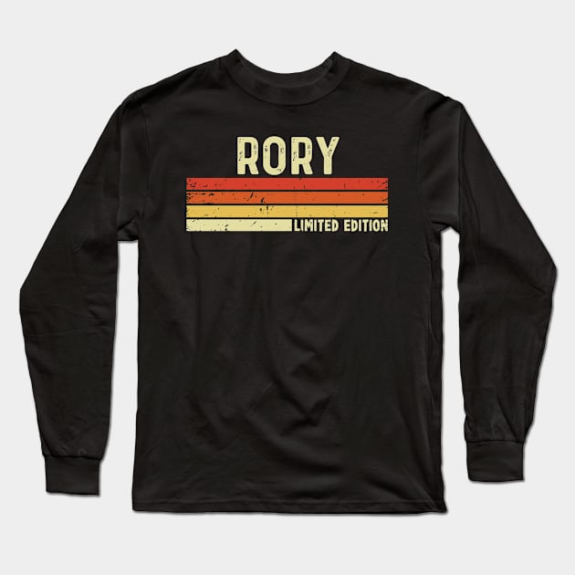 Rory First Name Vintage Retro Gift For Rory Long Sleeve T-Shirt by CoolDesignsDz